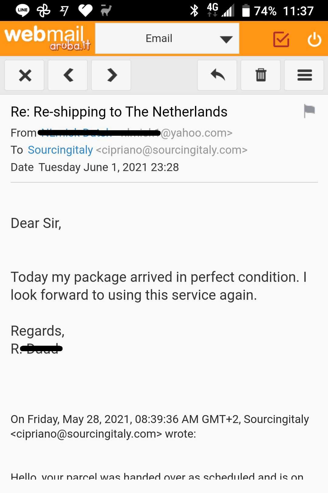 Parcel Reshipper Italy 349 Parcel Reshipper Italy 349
